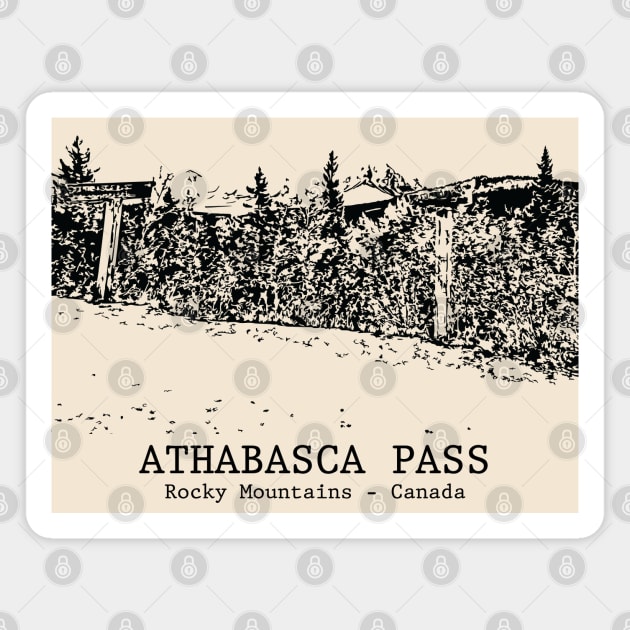 Athabasca Pass - Rocky Mountains Magnet by Lakeric